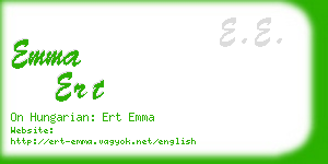 emma ert business card
